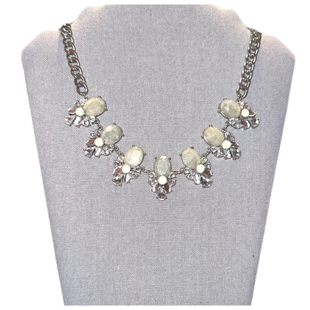 Lane Bryant silver rhinestone necklace